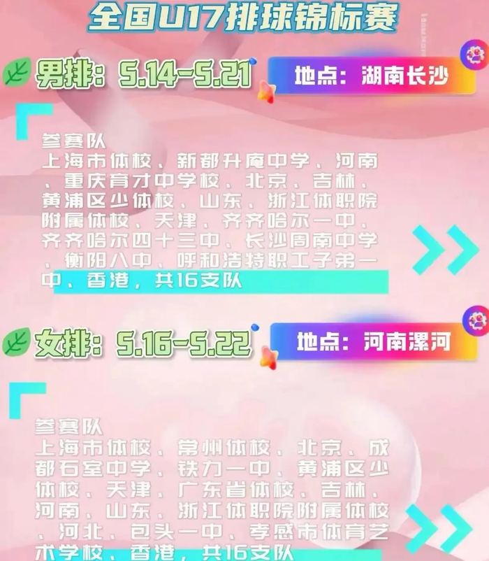 开云官方网站-上海两支U17女排出战全国锦标赛，10后新星扎堆，后备力量亮眼|上海女排|青训|杨婕|选手|人才_新浪体育_新浪新闻